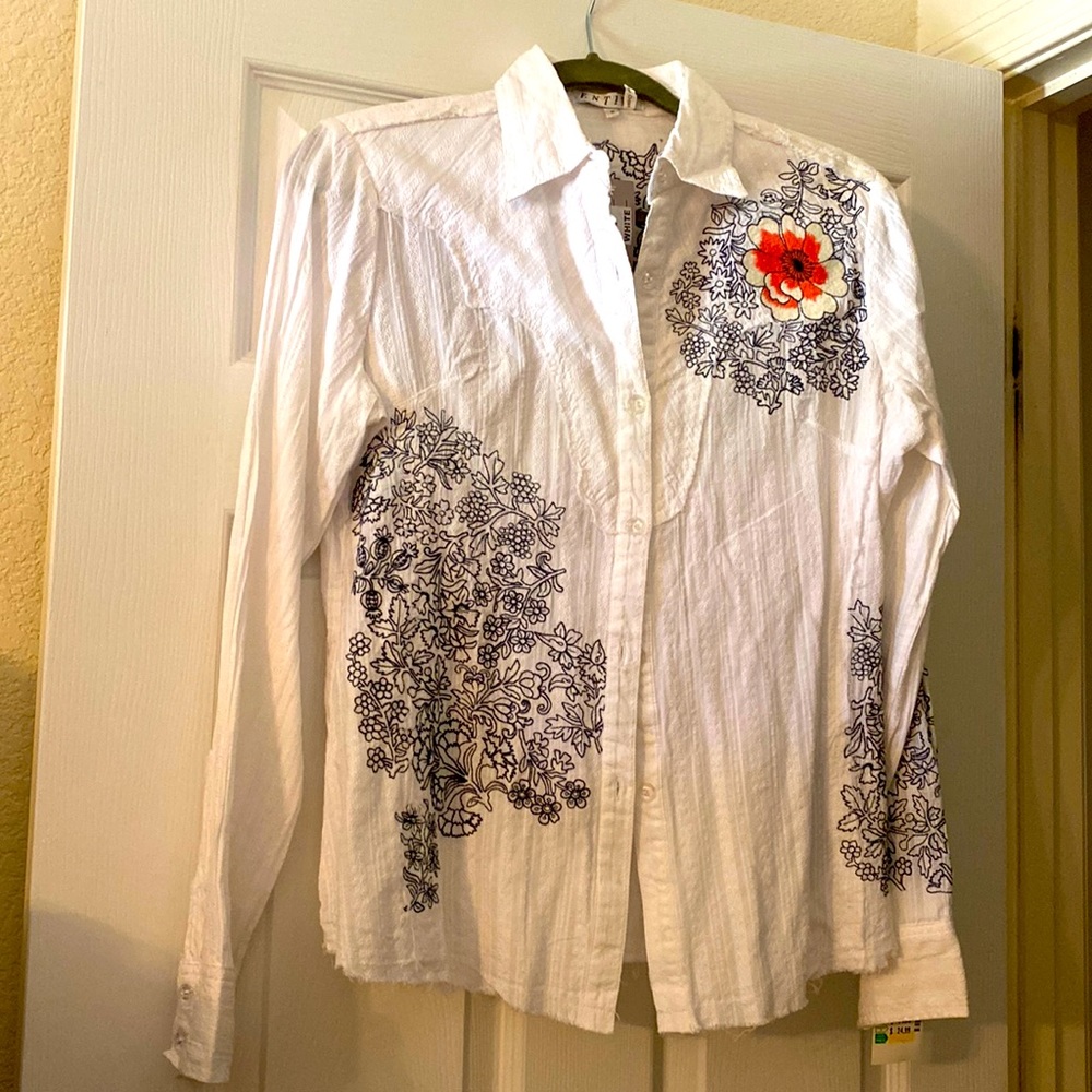 New western button down blouse